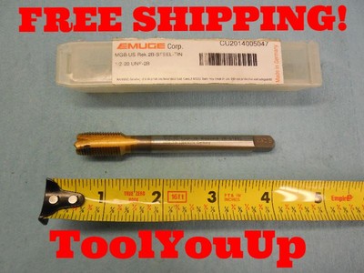 Lightly Used 1 2 Unf 2b Emuge 3 Flute Tap Mgb Us Rek 2b Steeltin Cu For Sale Online