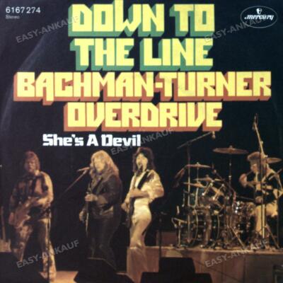 Bachman Turner Overdrive - Down To The Line 7in 1975 (VG/VG) .