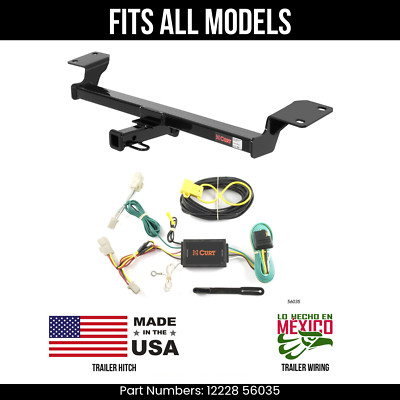 For 09-13 Toyota Matrix Trailer Hitch + 4Way Wiring Fits All Models Curt Tow Kit