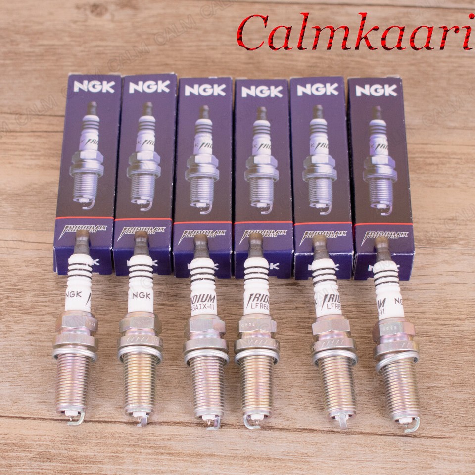 6 Pack Iridium IX Spark Plugs LFR6AIX-11 6619 – NGK Compatible For Lexus, Mercedes-Benz – Pre-Gapped 12V