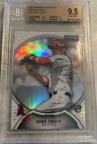Mike Trout 2011 Bowman Sterling Refractors Rookie Card