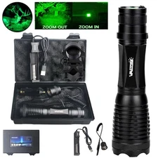 800Yard Green LED Hunting Light Predator Flashlight Coyote Hog Varmint