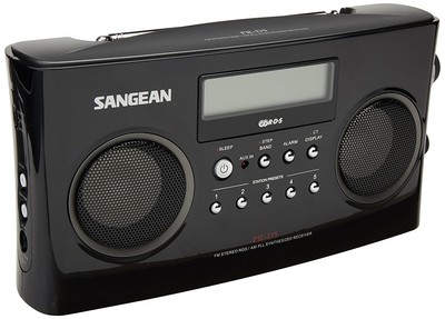 Sangean PR-D5BK AM/FM Portable Radio with Digital Tuning and RDS (Black)