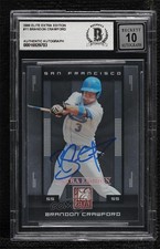 BAS 2008 Donruss Elite Extra Edition Brandon Crawford #11 BGS Authentic Auto ow6