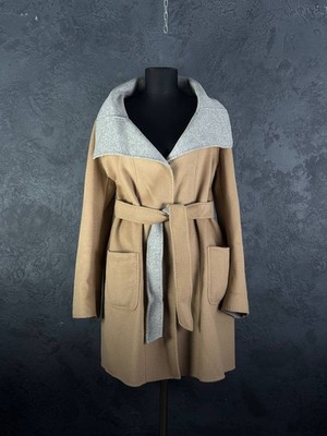 Max Mara Cucito A Mano Wool Long Coat Belted Reversible
