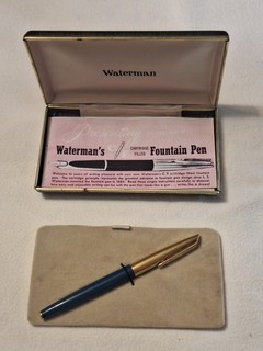 Waterman Füller mit 18 Karat Goldfeder im originalen Etui