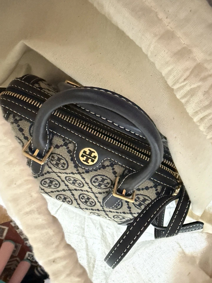 Tory Burch T Monogram Petite Barrel Bag, Small Tote, TB Bag - Image 2 of 4