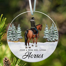 Horse Christmas Ornament, Christmas Ornaments 2025 Brown Christmas Ornaments Acr