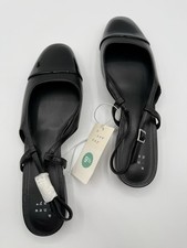 A New Day Women's Maxine Buckle Slingback Flats Black Cap Toe Size 9.5 NWT