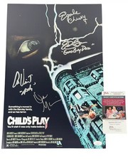 Don Mancini, Alex Vincent, Ed Gale & Edan Gross CAST 4X signed 12x18 Poster Chuc