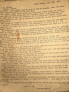 1901 Charles Morris Letter Leavenworth KS Amusement Park C.W. Parker McKinley