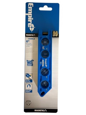 Empire Level 6 Inch True Blue Die Cast Torpedo Level