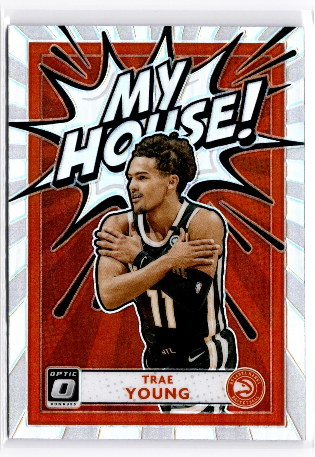 2020-21 Donruss Optic #17 Trae Young My House Holo Silver Atlanta Hawks