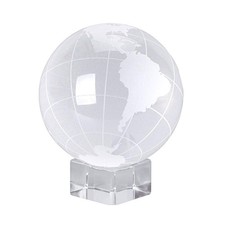 OwnMy 80mm World Globe Crystal Ball Glass Sphere Display / 80 mm, Clear