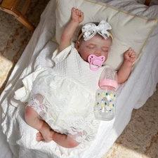 Real Life Reborn Baby Dolls Vinyl Silicone Realistic Newborn Girl Doll Soft Body