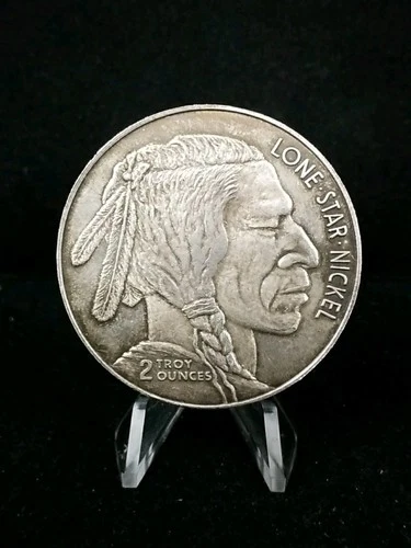 Dallas Specialty Mint (DSM) "Lone Star Nickel" Indian/Buffalo 2 oz .999 Silver