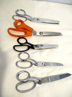 Vtg Lot 5 Scissors Sewing Pinking Shears Craft Tailor Italy USA La Cros & More — photo 1