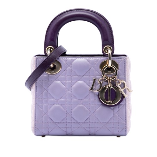 Dior Mini Tricolor Lambskin Cannage Lady Dior | Pre-Loved | Authenticated