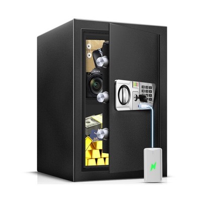 TOTOY 2.5 Cu Ft Fireproof Safe Box For Home Documents with Type-C External Po...