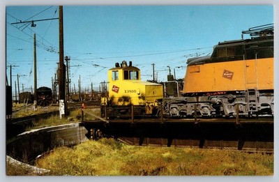 Deer Lodge Montana 1973 Chicago Milwaukee Road Turntable Little Joe Postcard