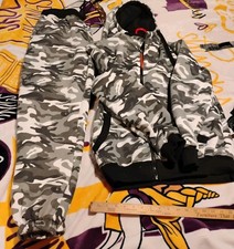 Men's HHGKED Camouflage Joggers Suit Full Zip Up Hooded Size M