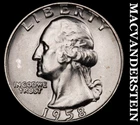 1958-D Washington Quarter- Silver Choice Gem Brilliant Uncirculated #i8042