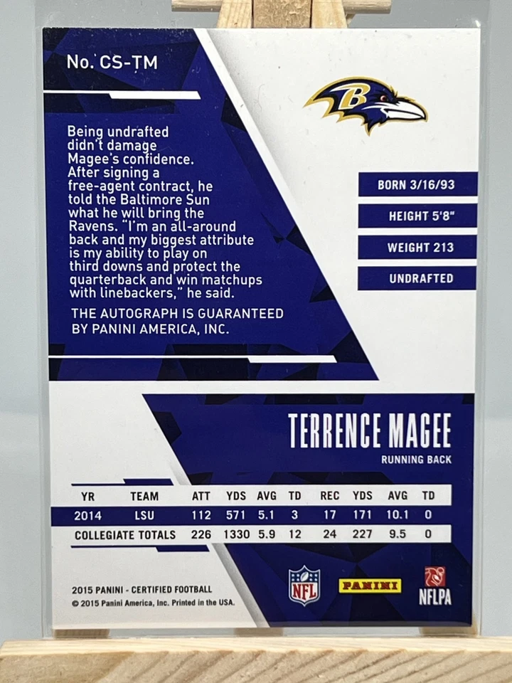 2015 Panini Certified - Signatures Terrence Magee CS-TM Mirror Silver /150 AU,RC - Image 2 of 3