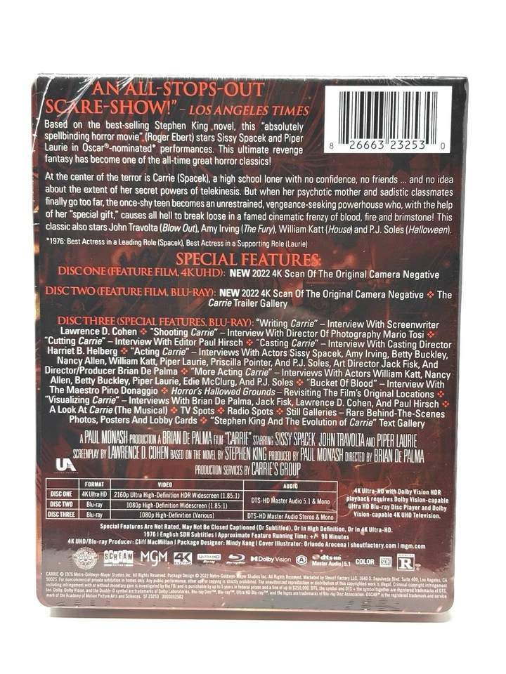 Carrie Limited Edition 4K Steelbook (4K Ultra HD, Scream Factory, 1976) - Image 2 of 4
