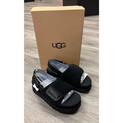 UGG Black Goldenstar Hi Slingback Platform Platform Sandals NEW w