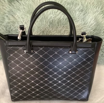 Italienische Damen-Handtasche Blumarine echtes Leder,schwarz silber