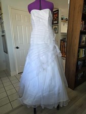 Davids Bridal size 16 white wedding gown