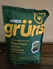 Gruns Adults Super Greens Gummies Bears NO SUGAR Superfood 28 Packs