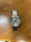 Timex Marlin 1980s Silver Tone Silver Dial Mens Vintage 1980s Mechanical...