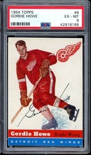 1954 Topps Hockey #8 Gordie Howe PSA 6