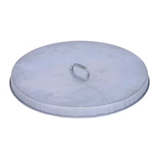 Drum Cover Steel 55 Gallon Galvanized Lid with Handle Fits Open Head Barrel