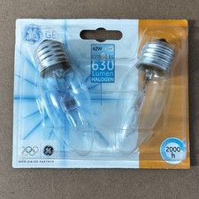 GE 42w Halogen Candle Clear Bulb (E27 Edison Screw Cap) - Twin Pack - 83440