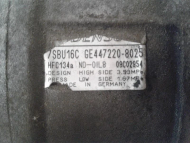 Compresor de aire acondicionado 02 2002 BMW 525i probado GE447220-8025 Foto 3 de 4