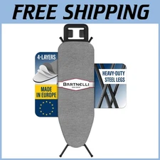 Height Adjustable Ironing Board by Rorets | 4 Layered Cover