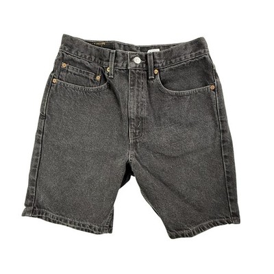 Vintage Levis 505 Shorts Mens 30 Black Denim Regular Fit High Rise