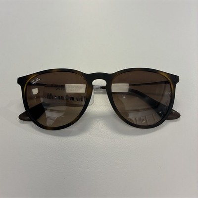 Ray-Ban Round Sunglasses Brown Frame Gradient Brown Lenses Lightweight Men's