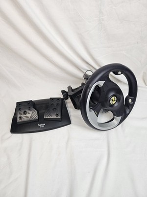 Saitek R100 Wired Racing Steering Wheel For PC + Pedals