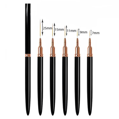 5 Stück Nail Art Liner Pinsel Set Striping Zeichnen Stift UV Gel Acryl Profi