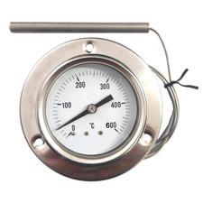 Termometro forno per forno a legna barbecue BBQ pirometro 0-600°C acciaio inox