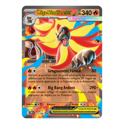 Mega-Nemelios EX 015/086   Pokemon Karte ME04 Chaos Aszendent ME4 NM TCG Card