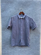 Rhythm Shirt Mens Small Short Sleeve Linen Button Down Classics Casual
