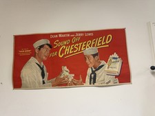 Dean Martin & Jerry Lewis Sound Off For chesterfield Advertising Paper Sign WW2