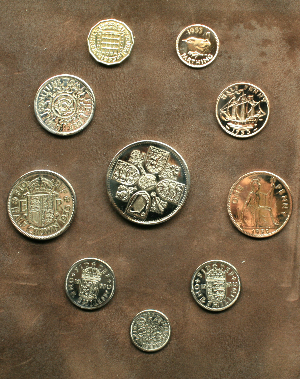 POLISHED BIRTHDAY COINS YEAR SETS 1953 - 1967  FREE UK POST