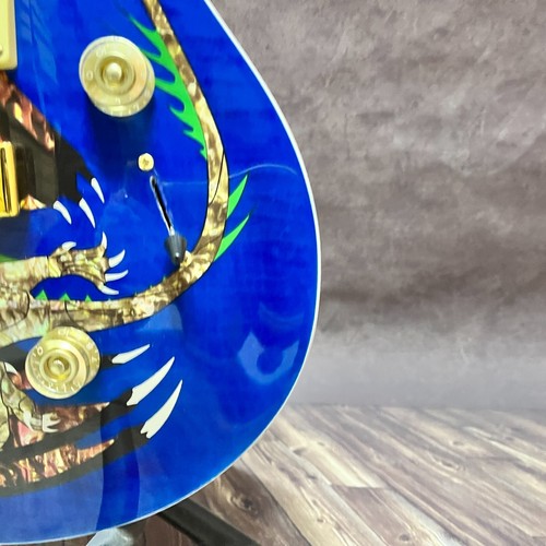 NEW Exquisite Blue Dragon Pattern PRS Electric Guitar HH Pickup Mahogany Body US - Picture 9 of 12