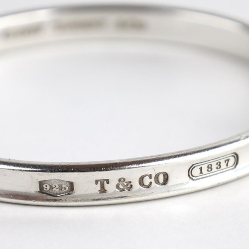 Tiffany & Co. 1837 plata esterlina 925 brazalete pulsera auténtico sin caja - Imagen 2 de 5