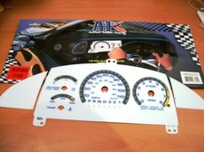 Fits 1999 Chevy Cavalier Z24 Rs Automatic At White Face Glow Through Gauges Blue